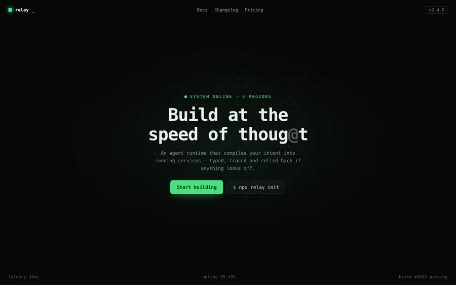 Text scramble / decode hero, Animated heroes