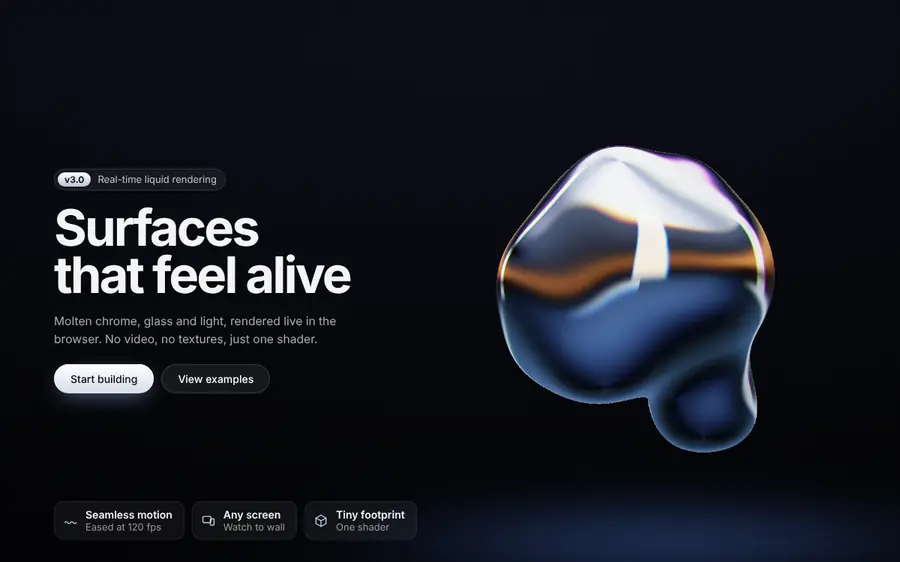 Liquid chrome hero, Liquid & metal