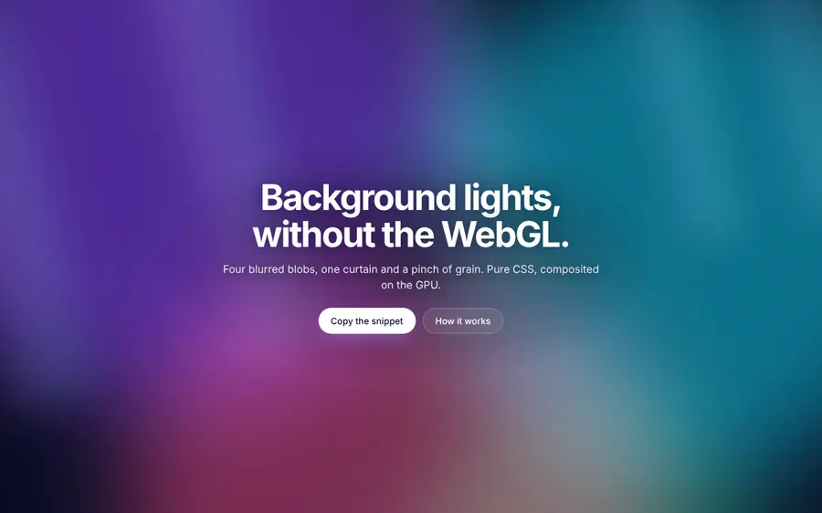 CSS aurora background, Backgrounds