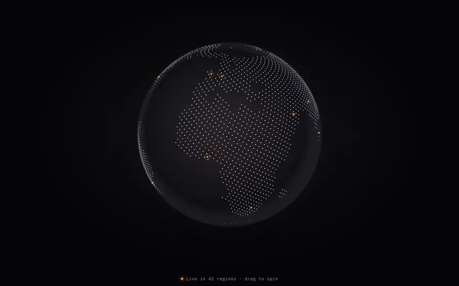 Dotted particle globe with live arcs, Backgrounds