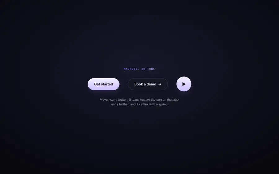 Magnetic cursor buttons, Buttons