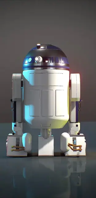 Droid, white, Hard-surface · render