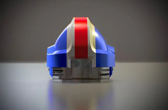 Pilot helmet, front, Hard-surface · render