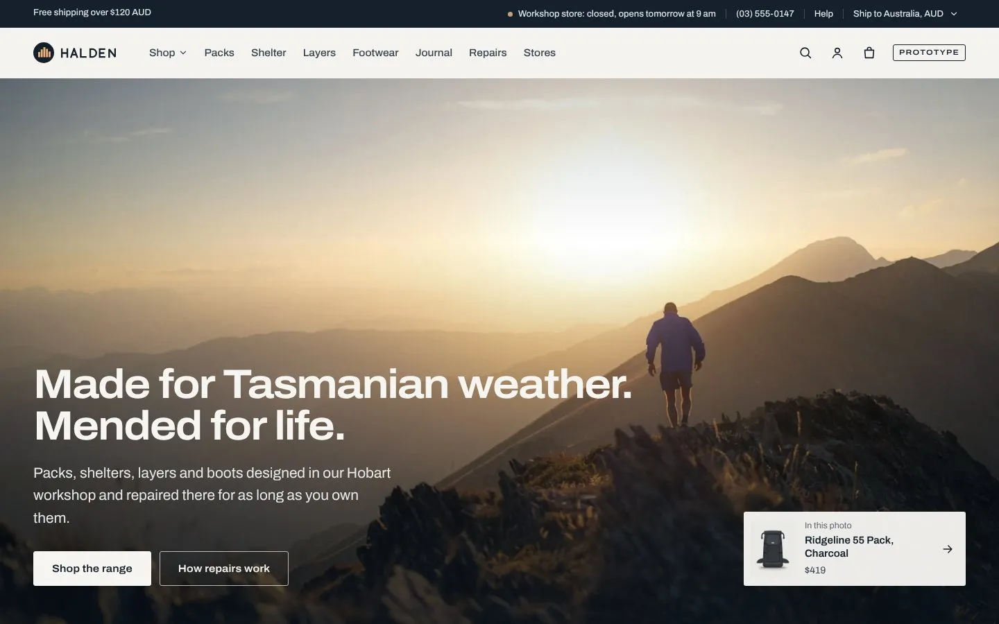 Halden Outfitters, Outdoor gear shop · 19 pages