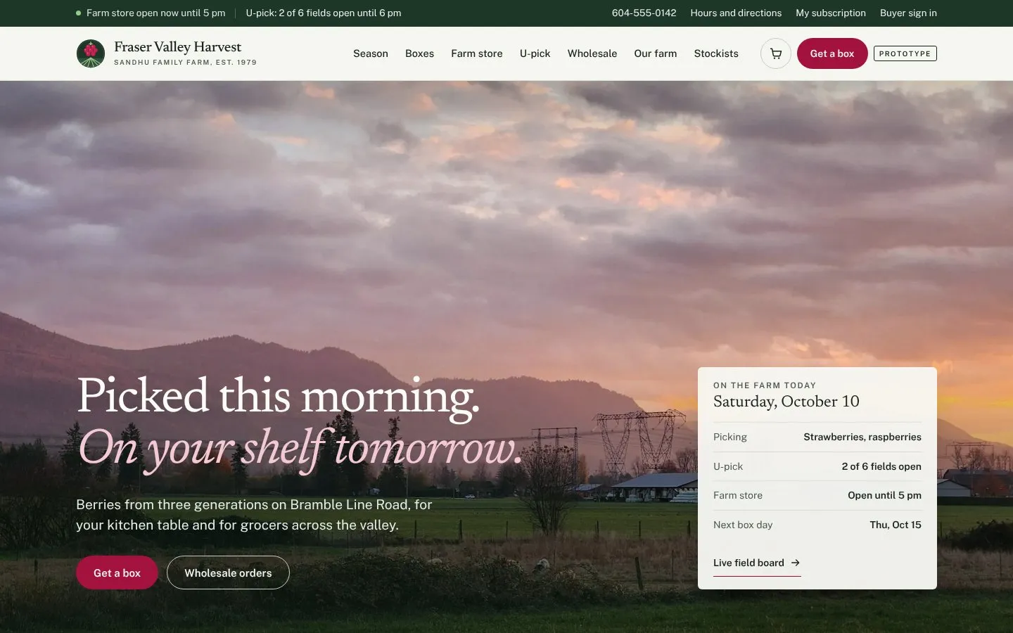 Fraser Valley Harvest, Family farm · 14 pages