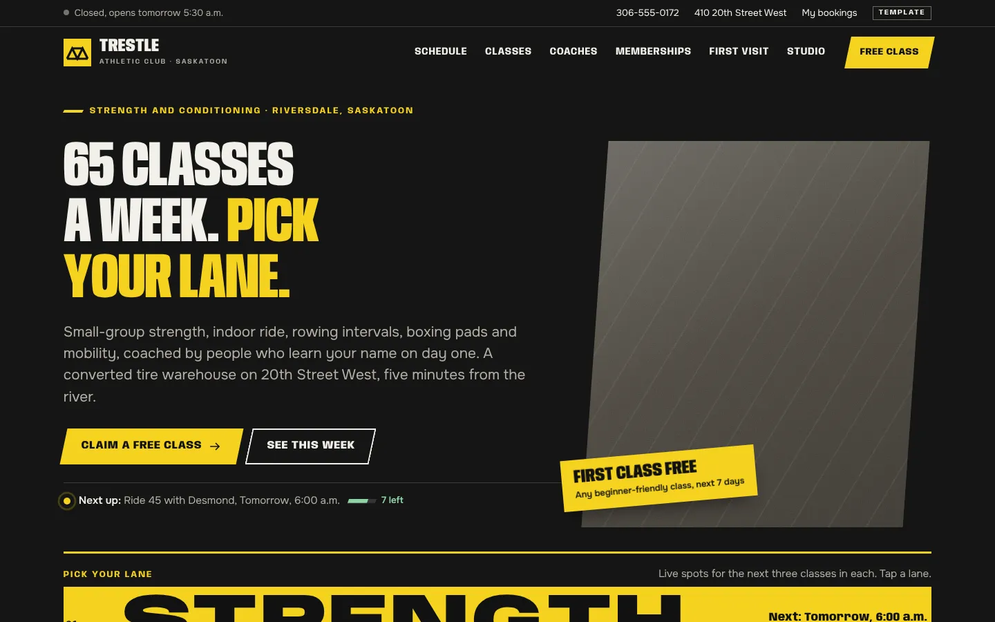 Trestle Athletic Club, Fitness studio · 36 pages · photos to come