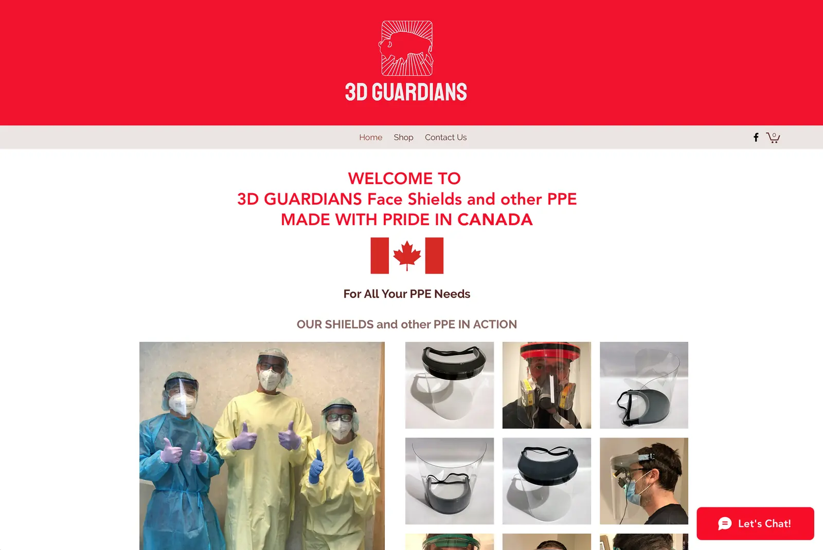 3D Guardians, PPE face shields, Canada