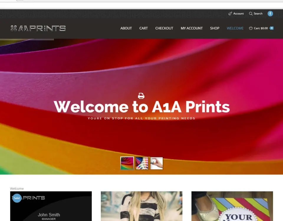 A1A Prints, Print shop site