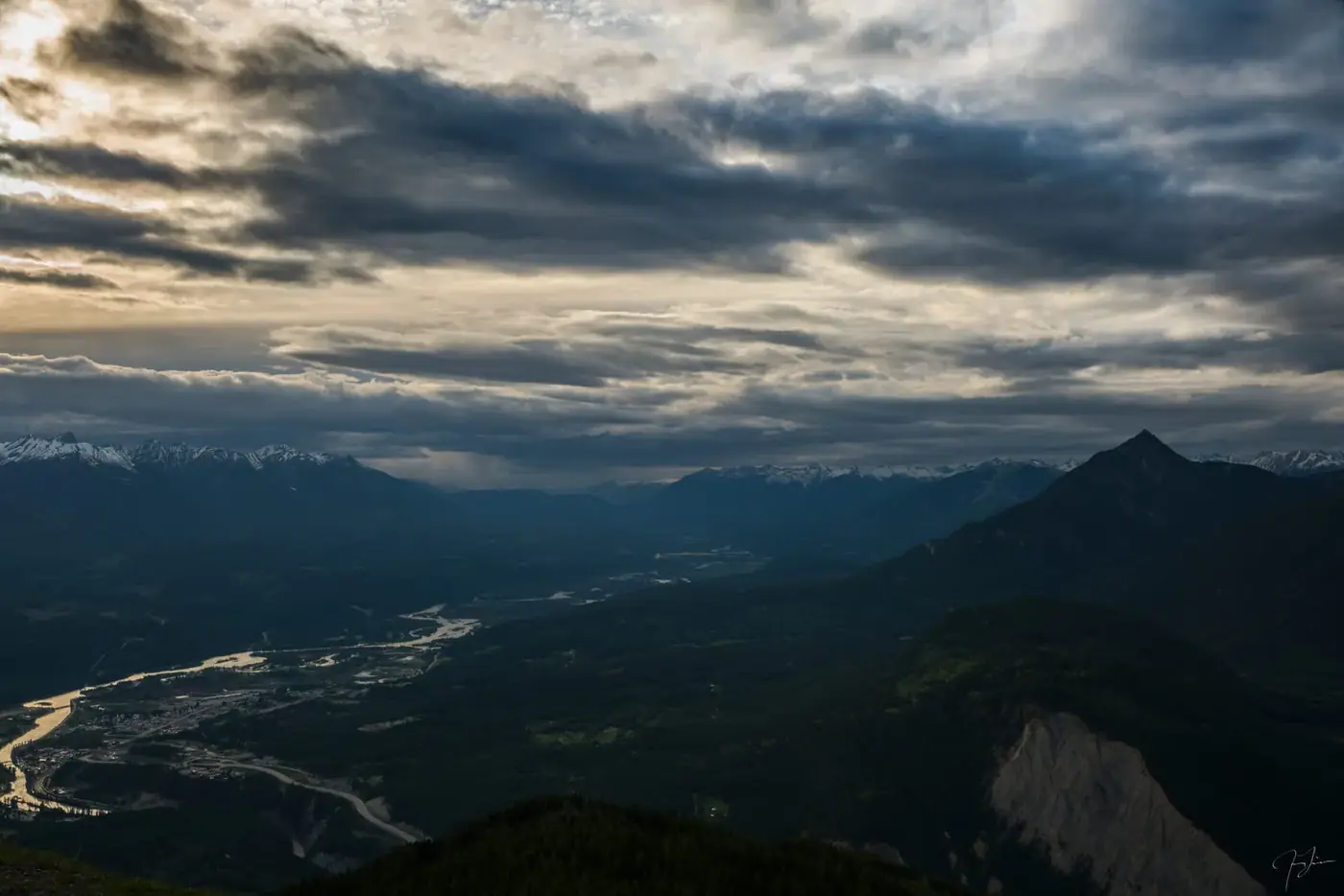 Valley at dusk, Landscape