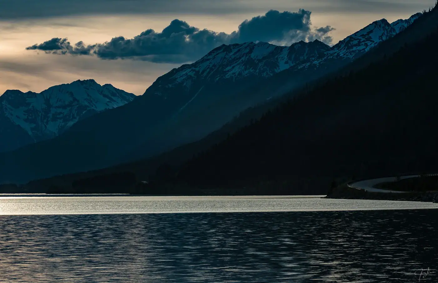 Blue hour peaks, Landscape