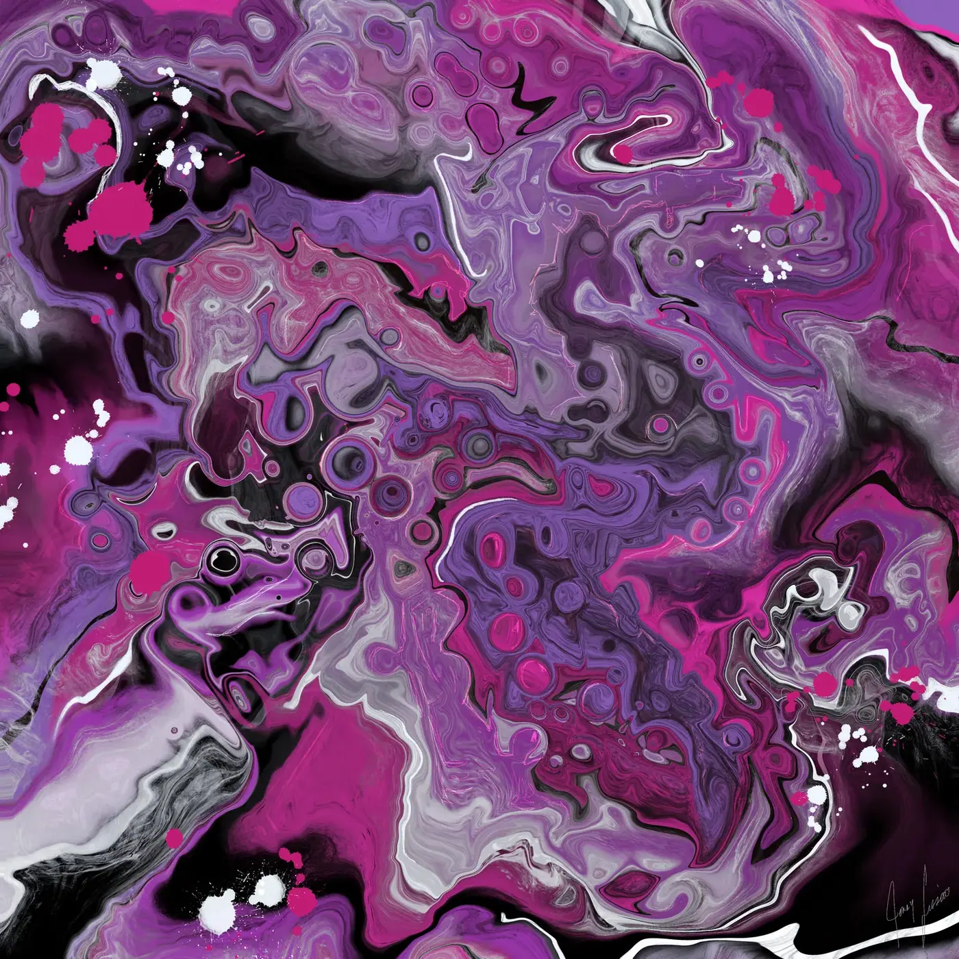 Magenta flow, Digital art