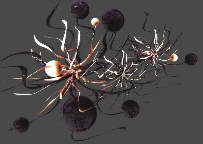 Spore forms, 3D render