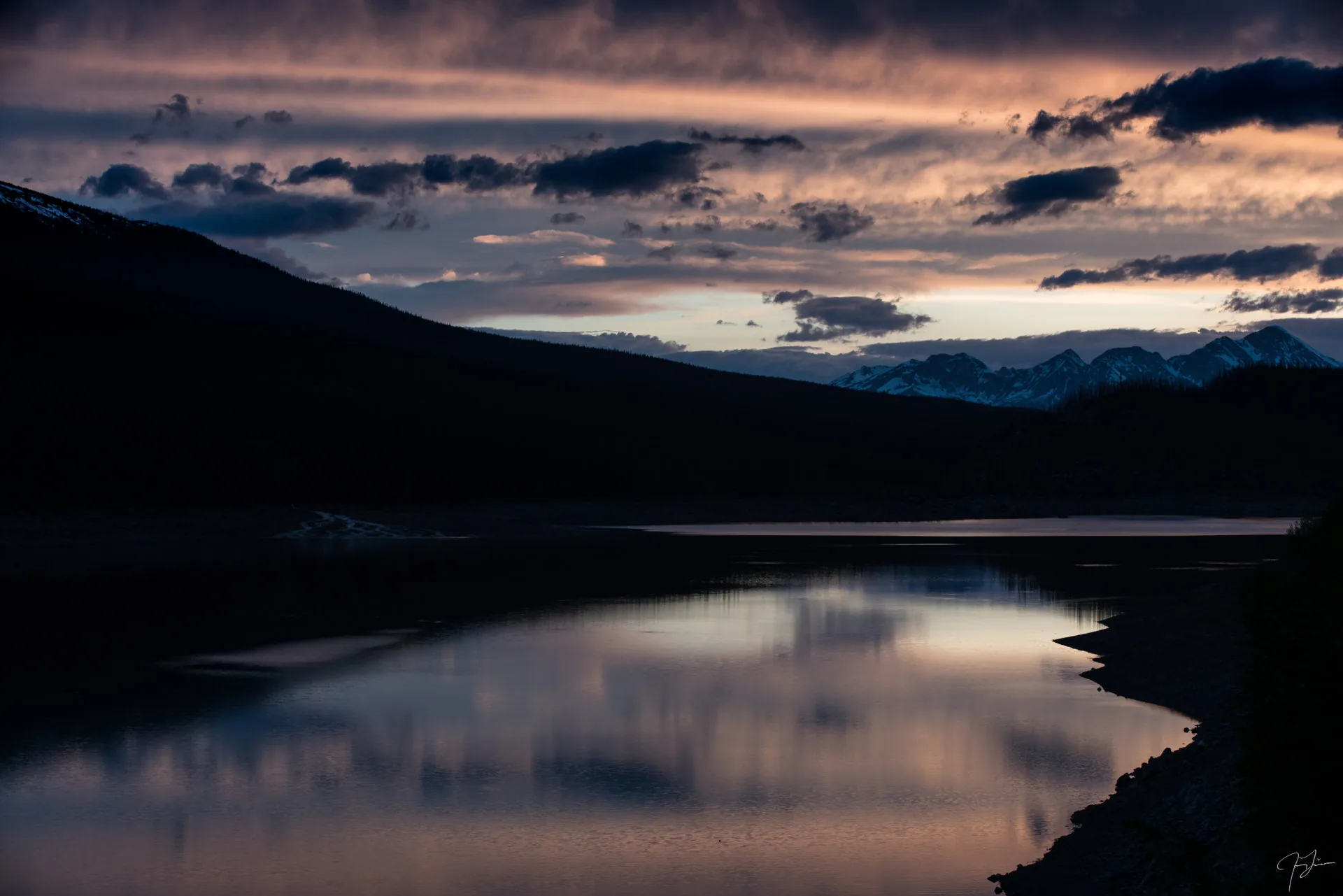 Sunset reflection, Landscape