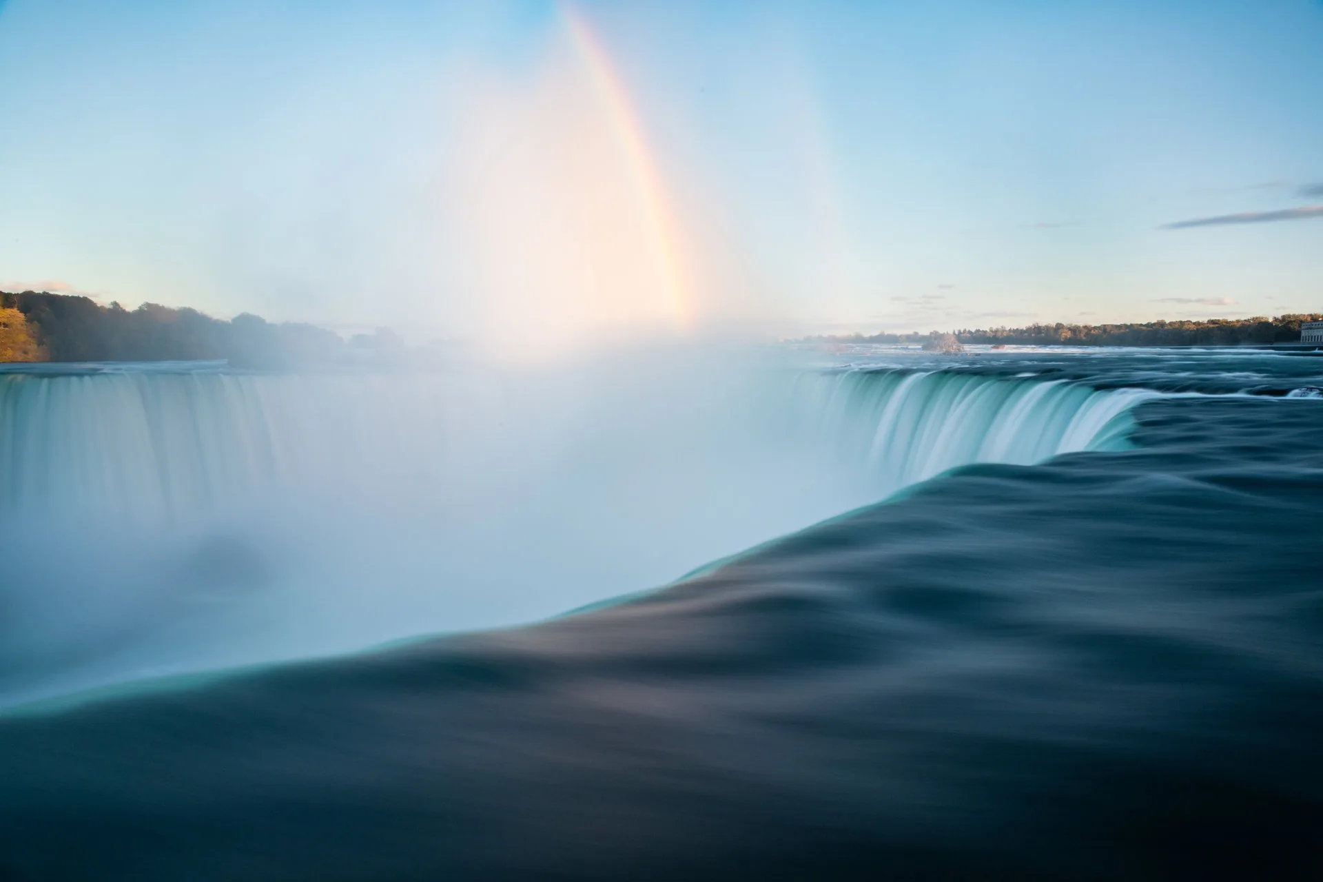 Falls and rainbow, Landscape