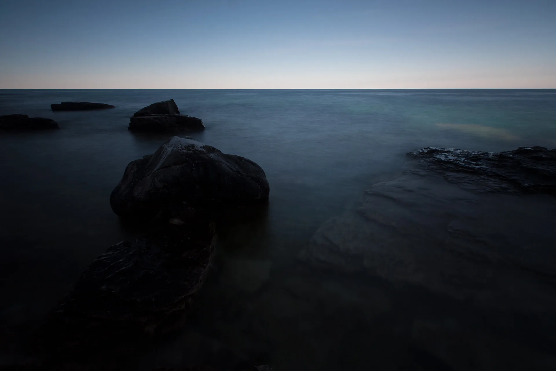 Rocks at dusk, Landscape